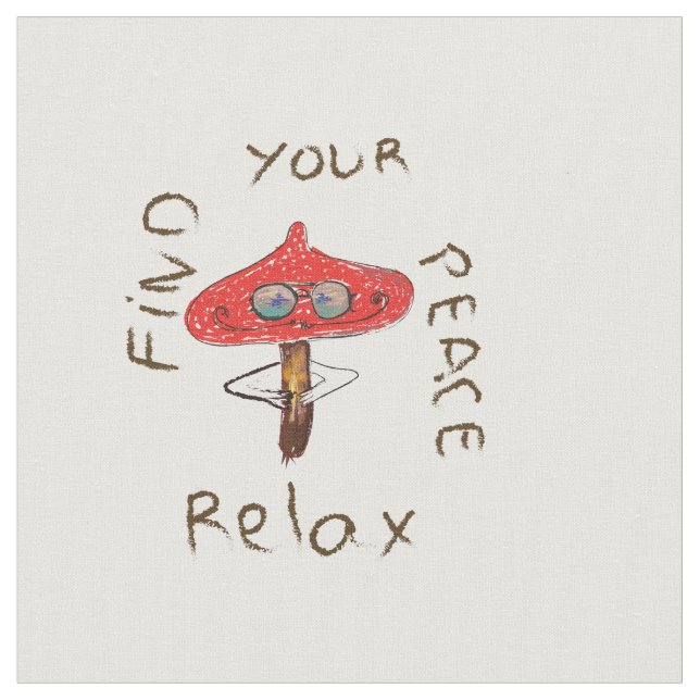 Tecido Desenho Fofo de Cogumelo Fly Agaric (Detalhe)