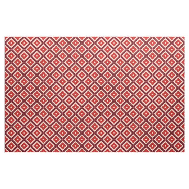 Tecido Desenho Geométrico Abstrato Vermelho (Fat Quarter)