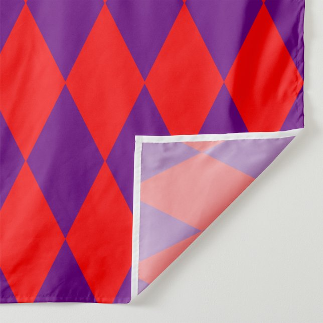 Tecido Desenho Xadrez Arlequim Vermelho e Roxo (Criador carregado)