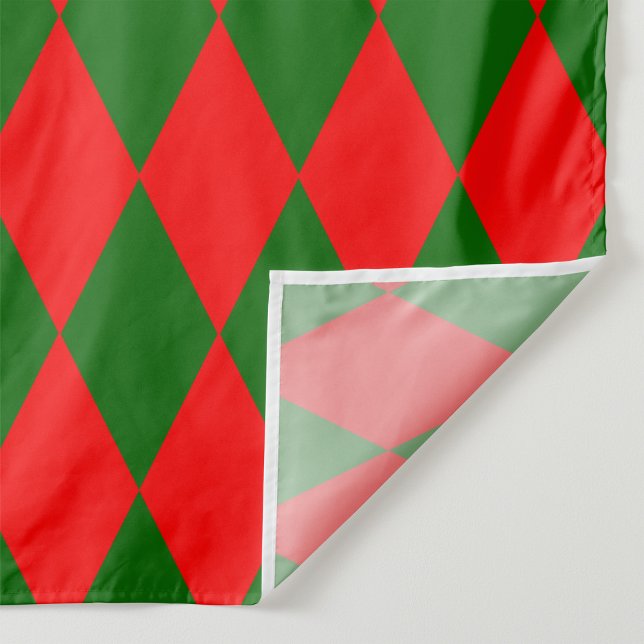 Tecido Desenho Xadrez Arlequim Vermelho e Verde (Criador carregado)