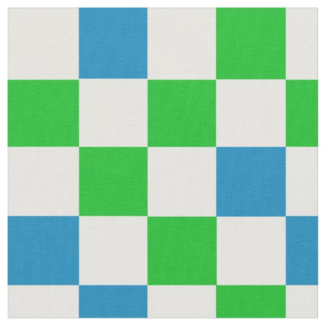 Tecido Desenho Xadrez Azul Branco Verde (Detalhe)