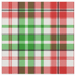 Tecido Desenho Xadrez Escocês Branco Vermelho Verde