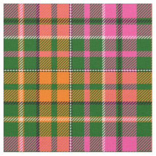 Tecido Desenho Xadrez Escocês Listrado Verde Rosa Laranja