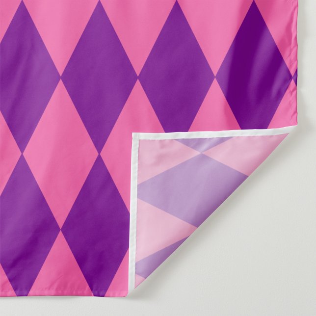 Tecido Desenho Xadrez Harlequim Rosa e Roxo (Criador carregado)