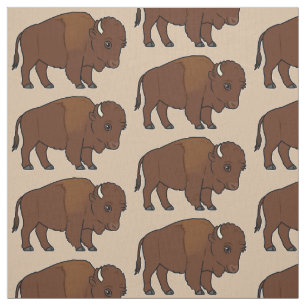 Tecido Desenhos animados do bisonte