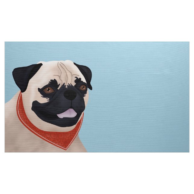 Tecido Desenhos animados do Pug (Jarda)