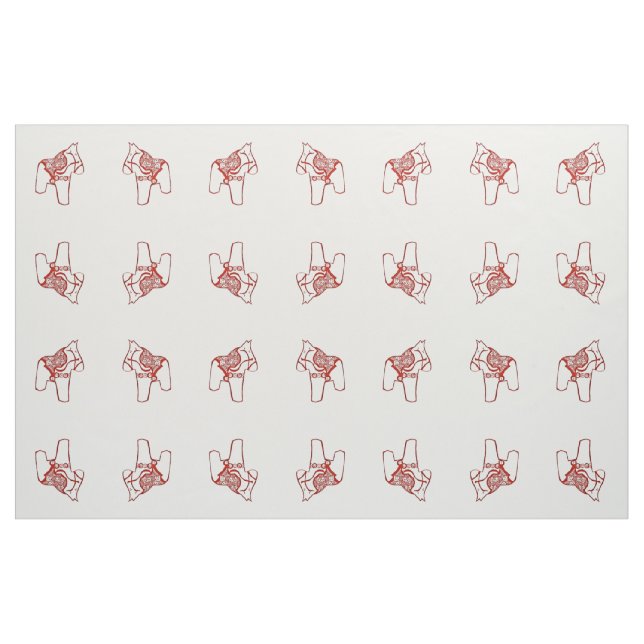 Tecido Desenhos Red Dala Horse (Fat Quarter)