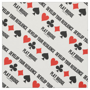 Tecido Desenvolva seus naipes de placa ponte de resiliên