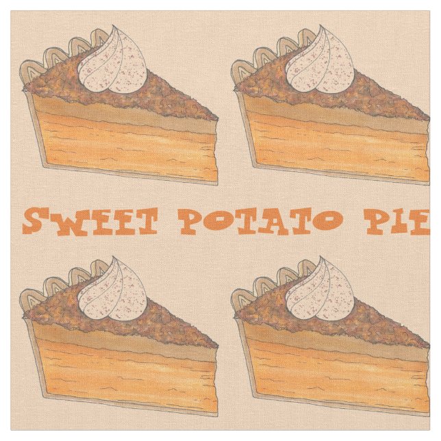 Tecido Deserto de Comida de Fatia de Batata Doce (Detalhe)