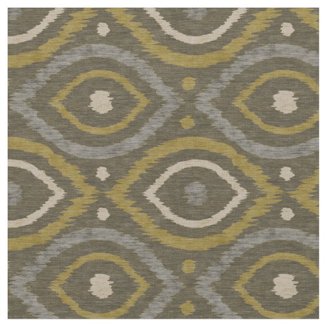 Tecido Design abstrato retrô no estilo Ikat navajo verde (Detalhe)
