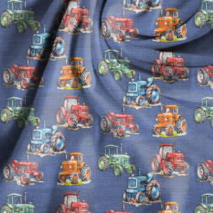 Tecido Design Azul de Ganga de Trator Agrícola