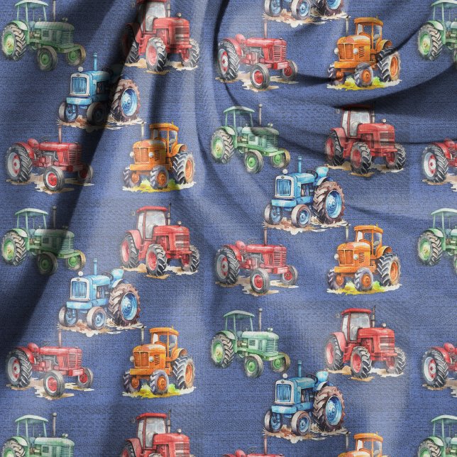 Tecido Design Azul de Ganga de Trator Agrícola (Criador carregado)