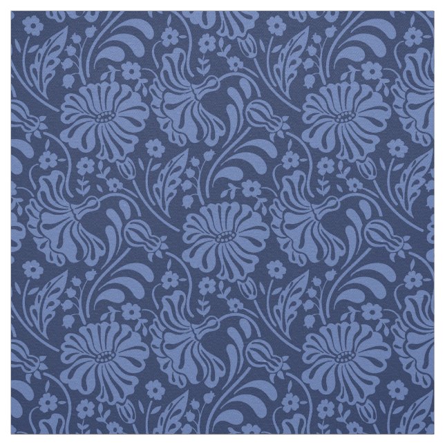 Tecido Design boêmia azul-claro-azul (Modelo)