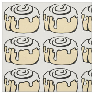 Tecido Design bonito dos desenhos animados do bolo de mel