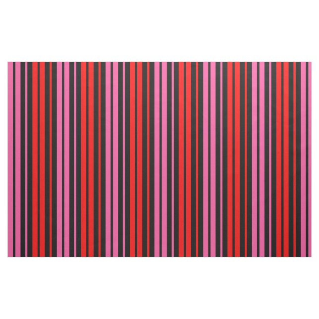 Tecido Design Clássico de Listras Verticais Vermelhas e R (Fat Quarter)