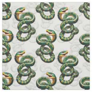 Tecido Design Cobra de padrão de fundo branco