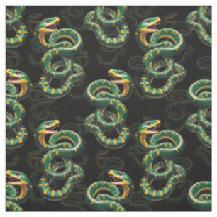 Tecido Design Cobra de padrão de fundo preto