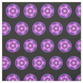 Tecido Design cor-de-rosa púrpura de Mandala em preto