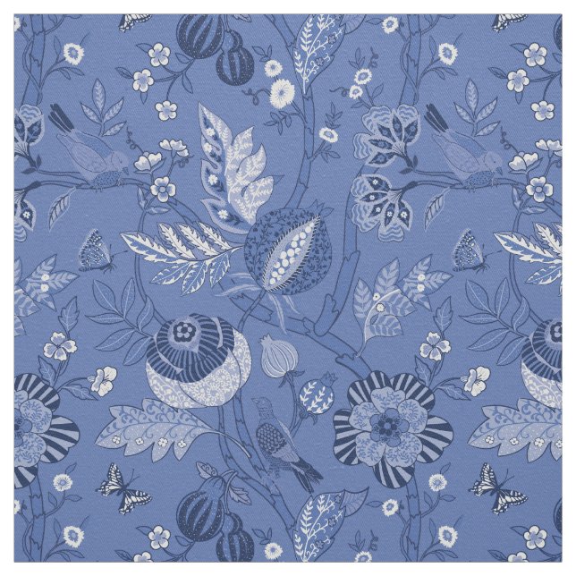 Tecido Design de algodão azul-claro-boêmia-boêmia-twill (Modelo)