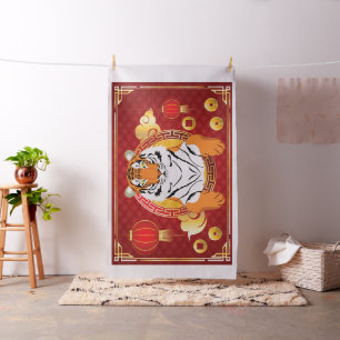 Tecido Design de ano novo chinês com tigre