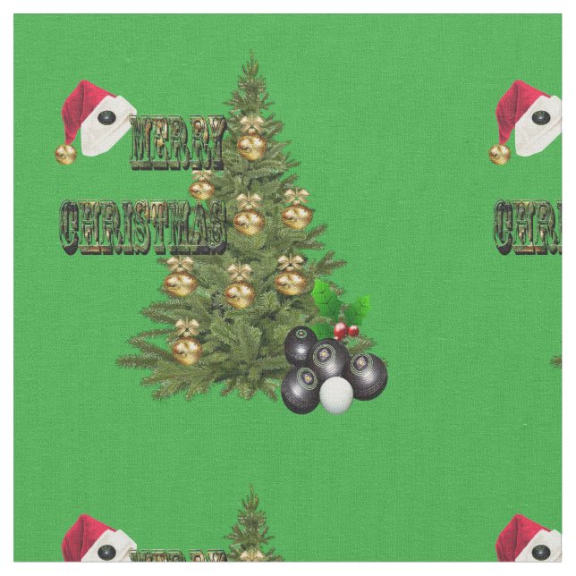 Tecido Design de Árvore de Natal do Lawn Bowls (Detalhe)