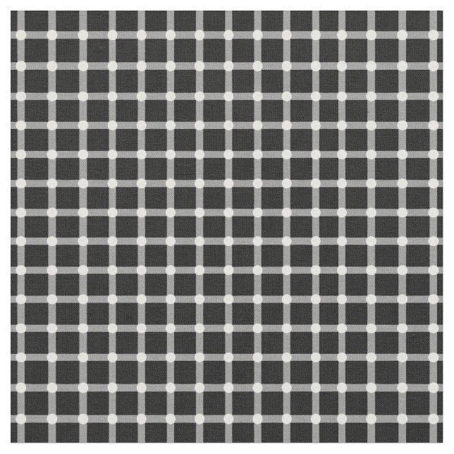 Tecido Design de ilusão óptica desaparecendo pontos preto (Detalhe)