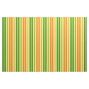 Tecido Design de Listras Verticais Laranja Amarelo Verde 