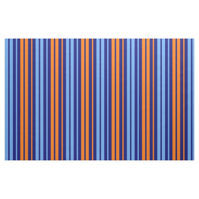 Tecido Design de Listras Verticais Laranja Ciano na Marin (Fat Quarter)