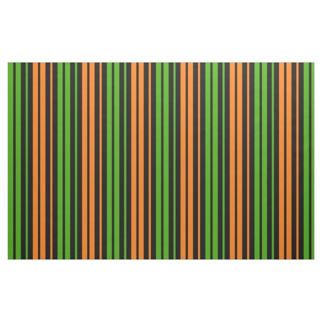 Tecido Design de Listras Verticais Laranja Verde  (Fat Quarter)