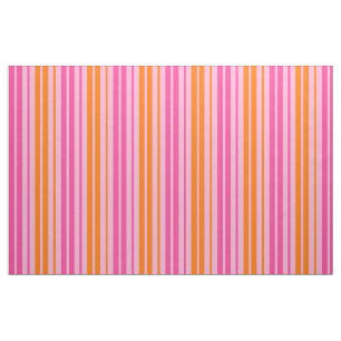 Tecido Design de Listras Verticais Rosa e Laranja