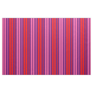 Tecido Design de Listras Verticais Rosa Roxo Vermelho  