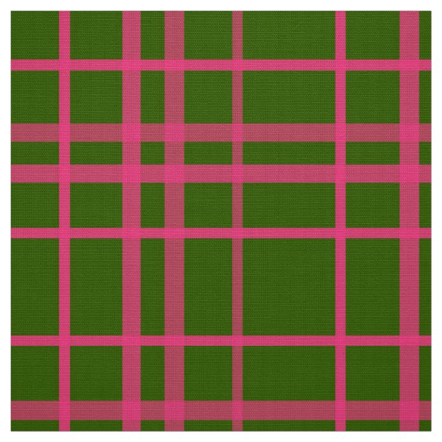 Tecido Design de Listras Xadrez Rosa sobre Verde (Modelo)