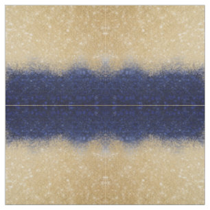 Tecido Design de luxo de Ombre Dourado e azul com brilho