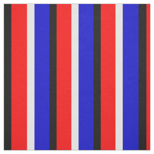 Tecido Design de Padrão de Faixa Azul Vermelha
