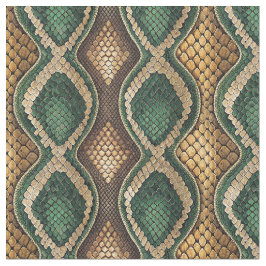 Tecido Design de padrão de pele de cobra em esmeralda e d