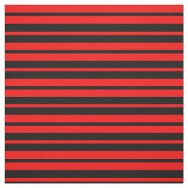 Tecido Design de Padrão de Stripes Negras Vermelhas