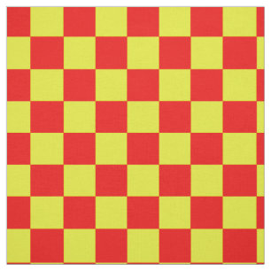 Tecido Design de Padrão de Verificação de Xadrez Amarelo 