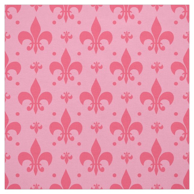 Tecido Design de padrão rosa Fleur-de-lis (Modelo)
