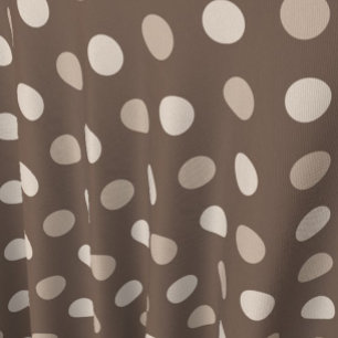 Tecido Design de Pontos Polka Marrom Terra Neutra