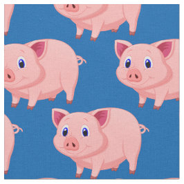 Tecido Design de Porcos Rosa-Bonitos