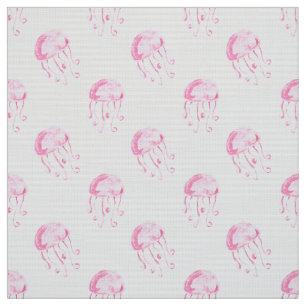Tecido design de praia de água-viva rosa