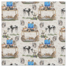 Tecido design de repetição de Gato e Cachorro