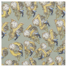 Tecido Design de repetição do alfabeto Steampunk