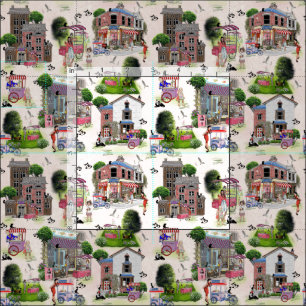 Tecido Design de Repetição do País do sorvete