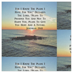 TECIDO DESIGN DE SCRIPTURE SERENE SUNRISE JEREMIAH 29:11