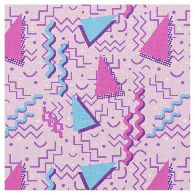 Tecido Design do Funky Pastel Pink Memphis (Detalhe)