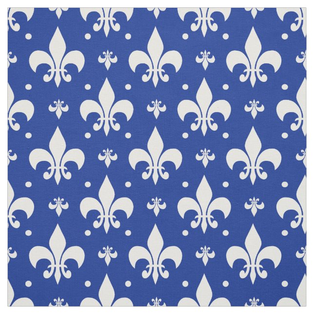 Tecido Design do padrão Fleur-de-lis de fundo azul (Modelo)