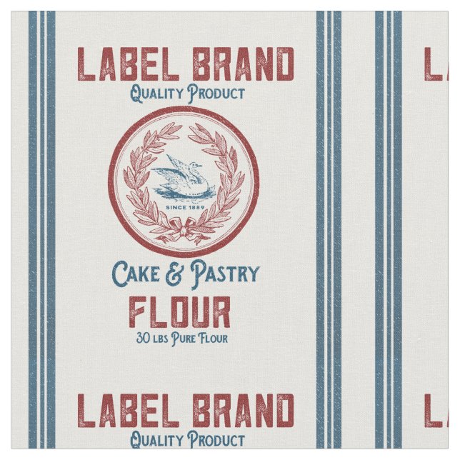 Tecido Design do saco da farinha do vintage (Detalhe)