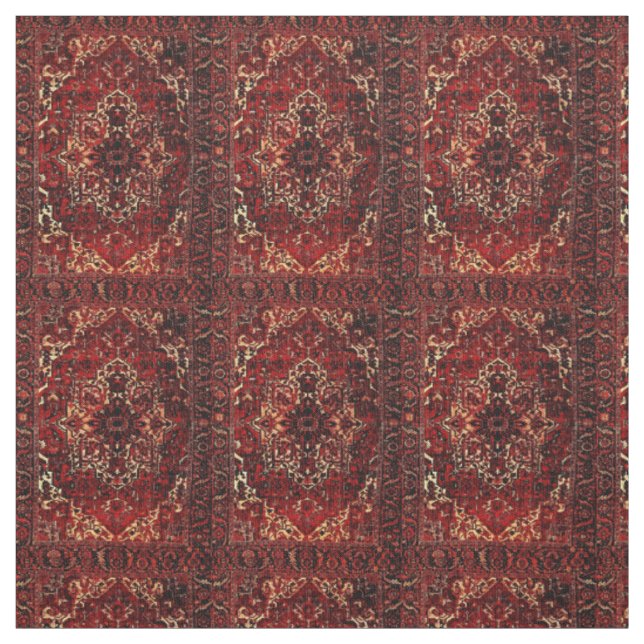 Tecido Design do tapete oriental em vermelho escuro (Modelo)