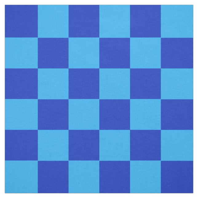 Tecido Design do Verificador Azul Claro e Escuro (Modelo)